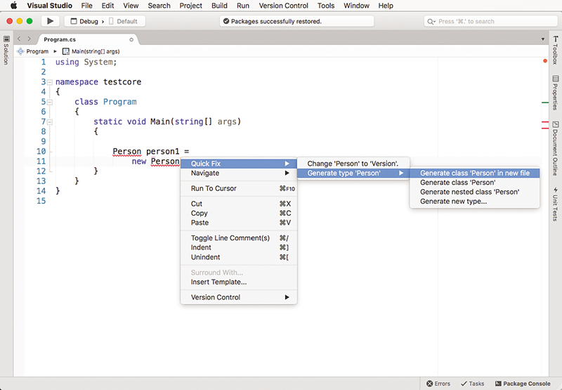mac visual studio for mac debugging is disabled .net core